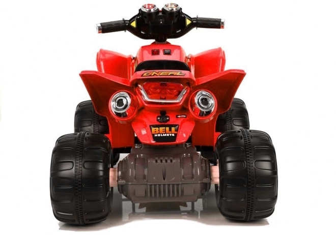 Red Battery-Powered Quad with Large Wheels