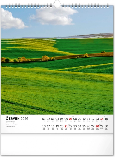 Calendario da parete Passeggiate nel paesaggio moravo 2026