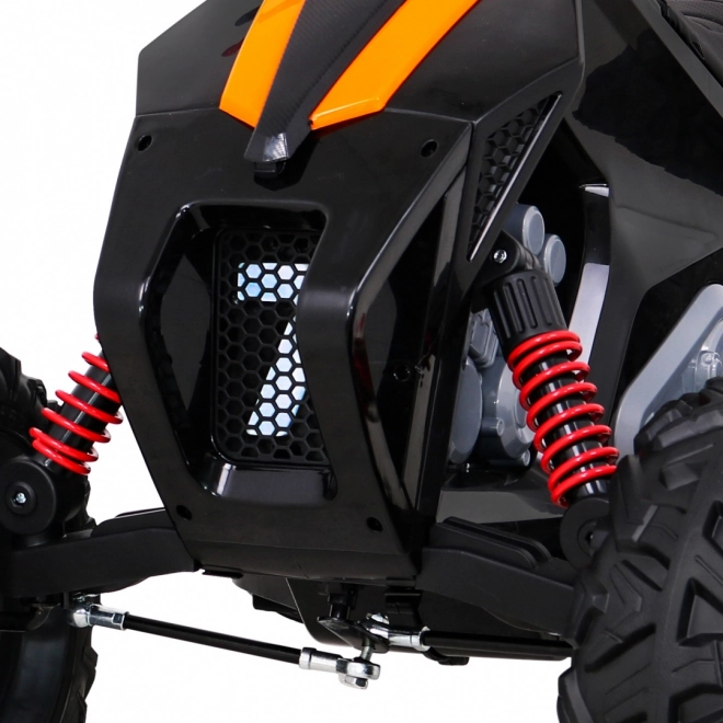 Quad Lucky Seven on battery black + EVA wheels + slow start + LED + MP3 USB