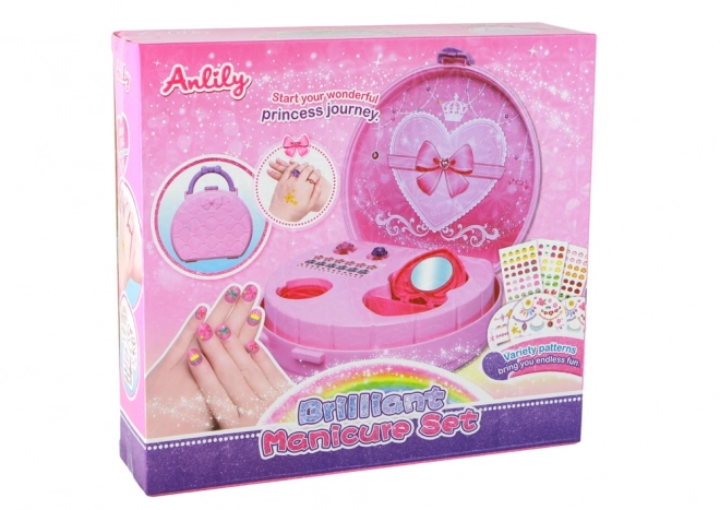 Nail Art Manicure Kit with Stickers and Tips