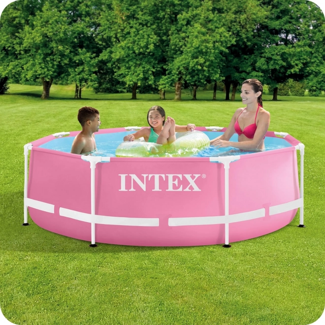 Runder Kinderpool 244x76 cm rosa INTEX