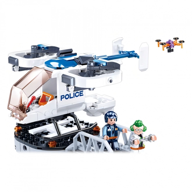 Sluban Police Helicopter with Drone for Prisoner Transport