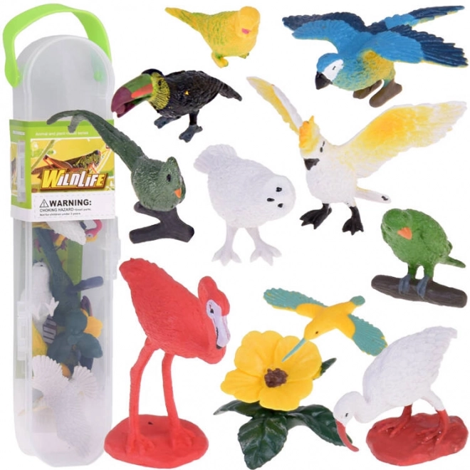 Exotic Birds Toy Set - 10 Pieces