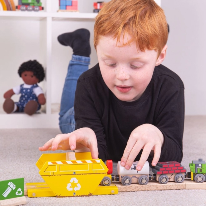 Recycling Container for Wooden Train Set