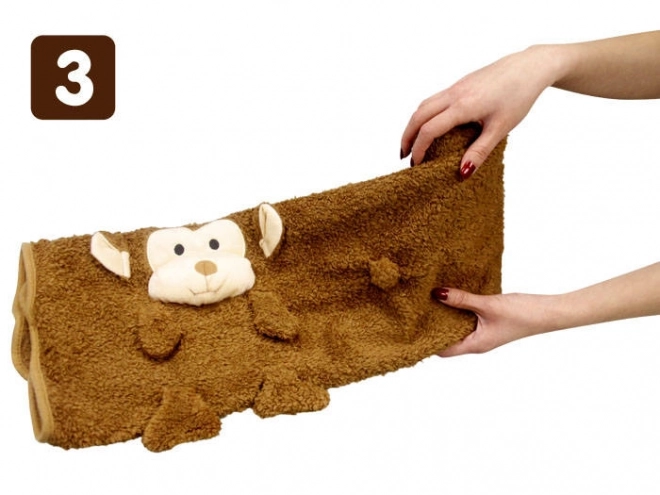 Soft Blanket Monkey Plush Pillow