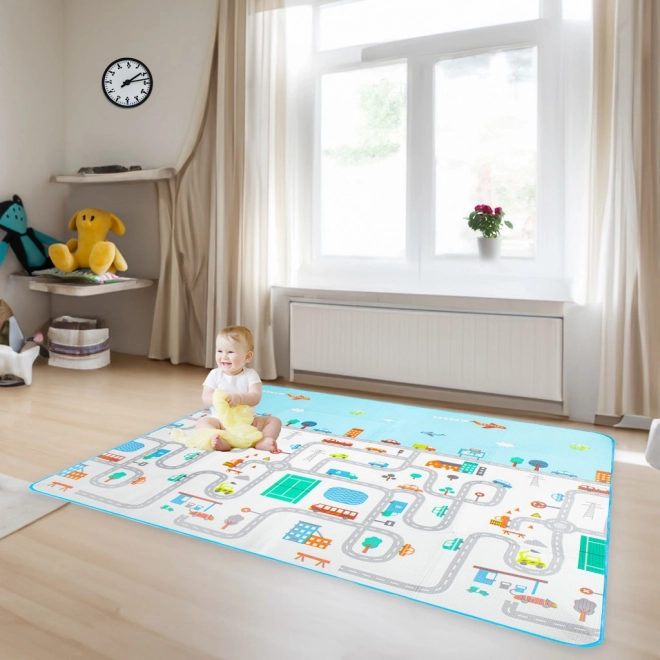 Large Foldable Foam Play Mat City Design