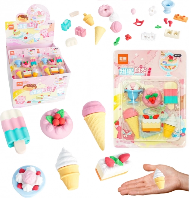 Sada gum na gumování Sweets 6 ks