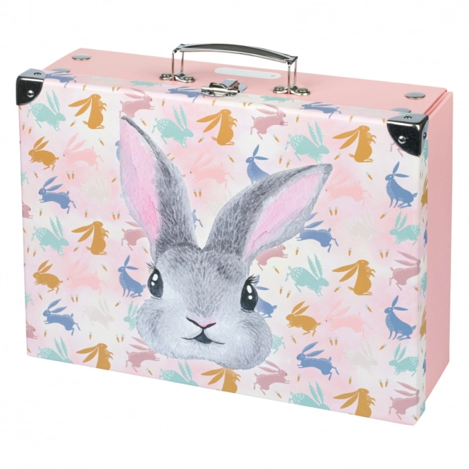 Folding School Suitcase Bunny