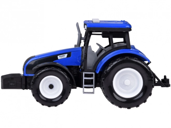 Blue Tractor Toy with Sounds and Lights for Kids