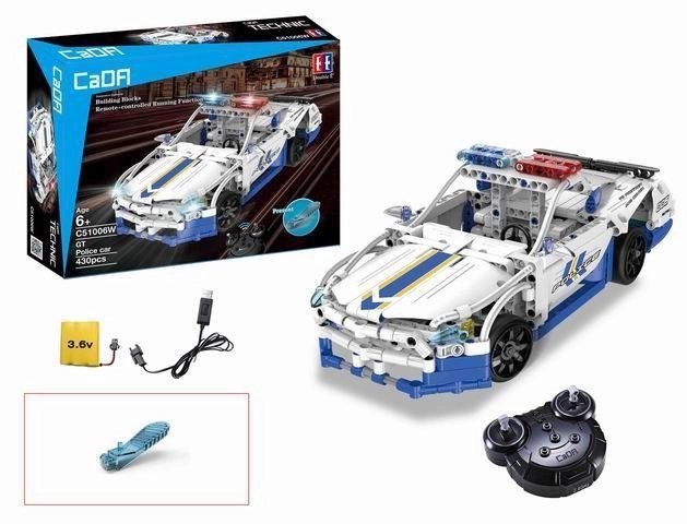 Remote Control Police Car Building Set