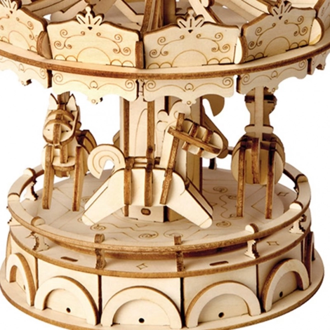 Robotic 3D Wooden Puzzle Merry-Go-Round