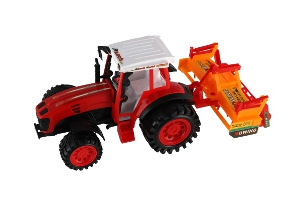 Toy Tractor with Trailer and Harvester Drum