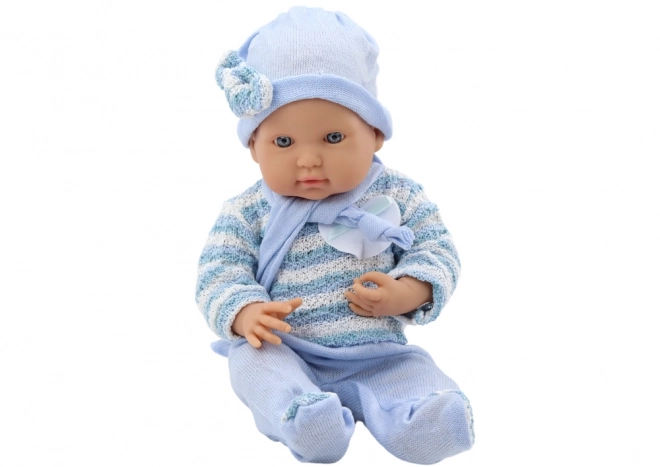 Baby Doll With Blue Sweater And Scarf