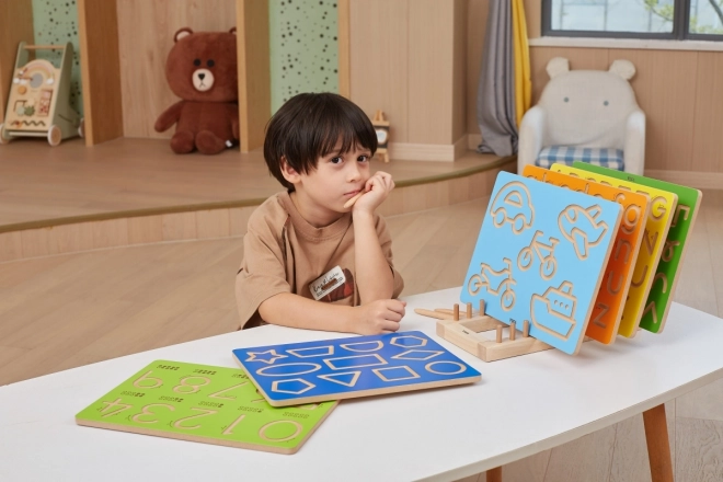 Wooden Shape Learning Board