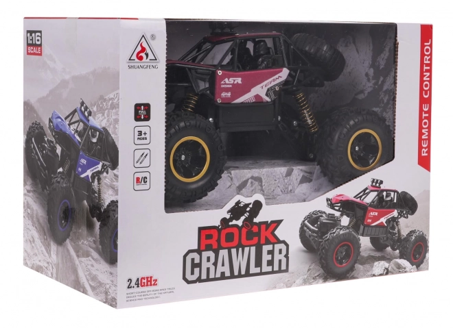 Red Rc Monster Rock Crawler 1:16