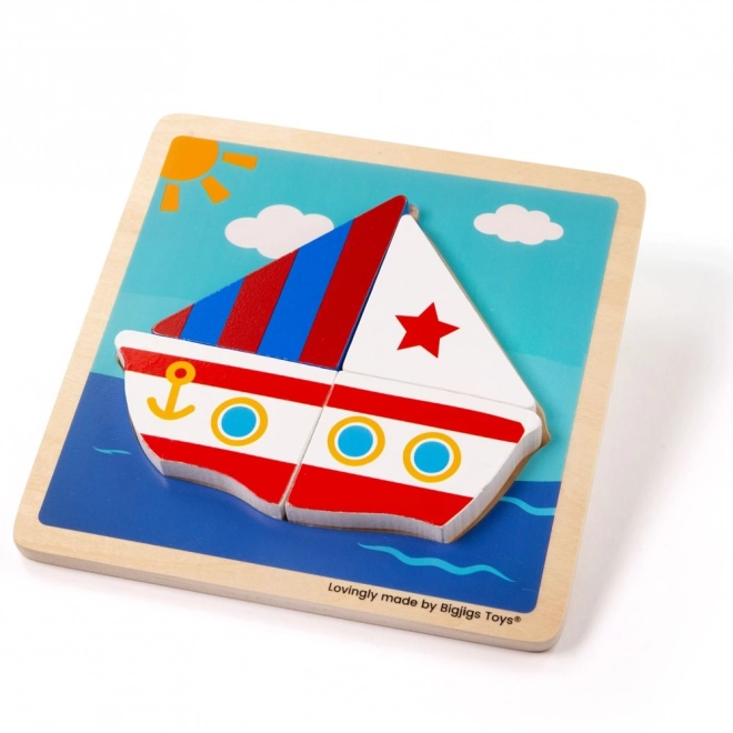 Bigjigs Toys Wooden Sailboat Puzzle