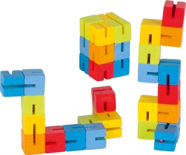 Colorful Wooden Cube Blocks