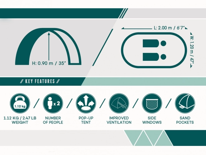 Quick Setup Beach Tent UV Protection