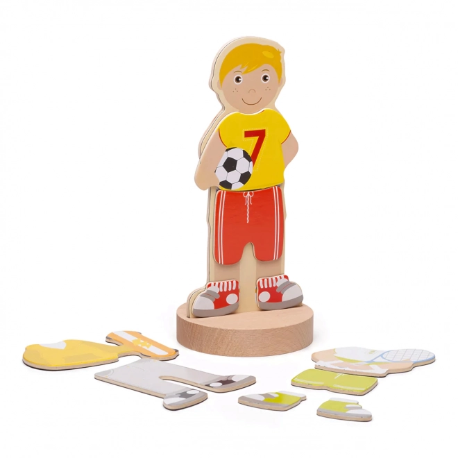 Bigjigs Toys magnetic dress-up puzzle sports activities