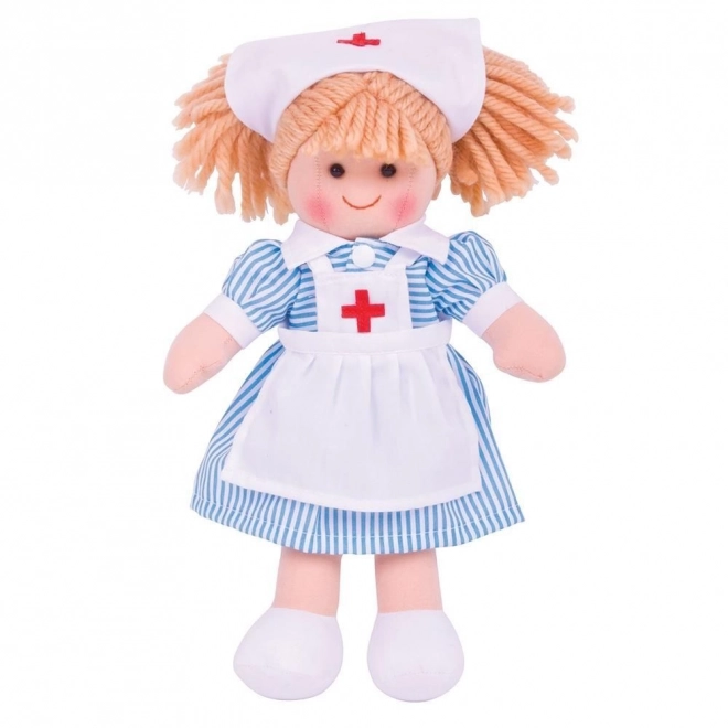 Soft Doll Nurse Nancy 28 cm by Bigjigs Toys