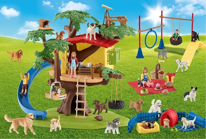 Schmidt Puzzle Happy Dogs with Schleich Figure