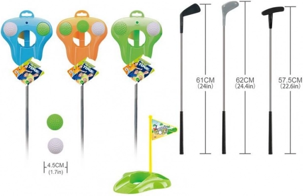 Golf Set with Clubs, Balls, and Hole
