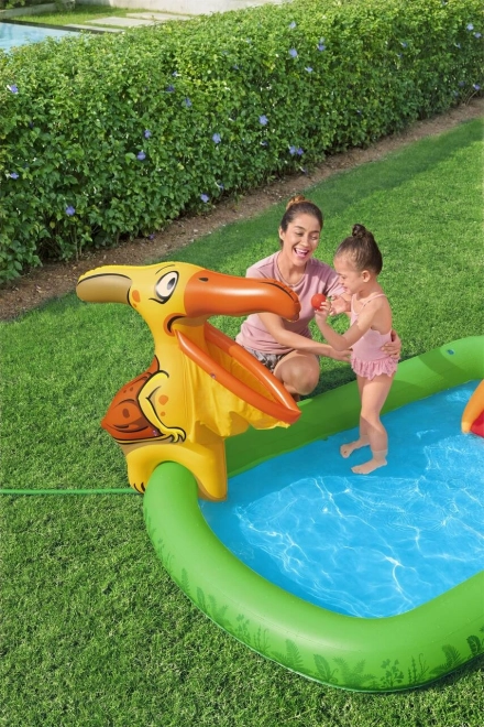 Inflatable Water Playground Dinosaur World for Kids Ages 2+