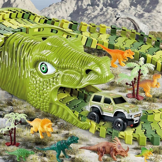 Dinosaur Racing Track with Car and Figures