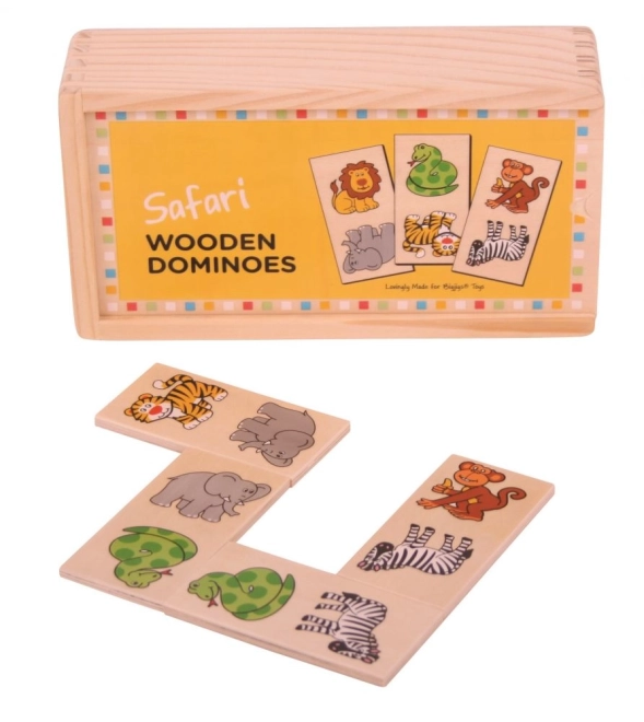 Wooden Safari Domino Set