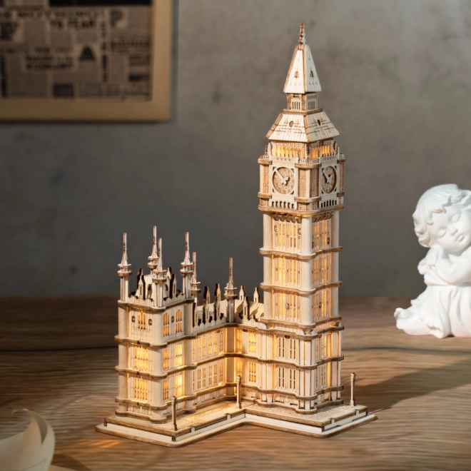 Robotic Wooden 3D Puzzle Big Ben Tower with LED Lighting