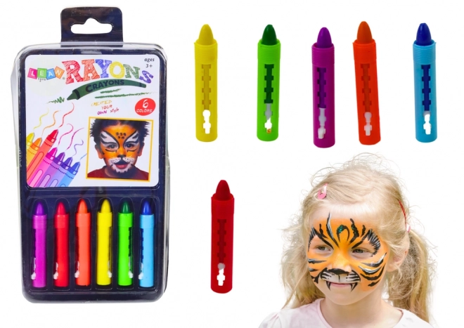 Colorful Face Painting Crayons Set