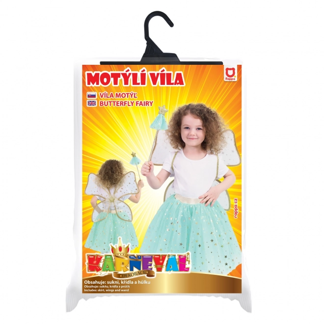 Green Fairy Tutu Costume with Wand and Wings