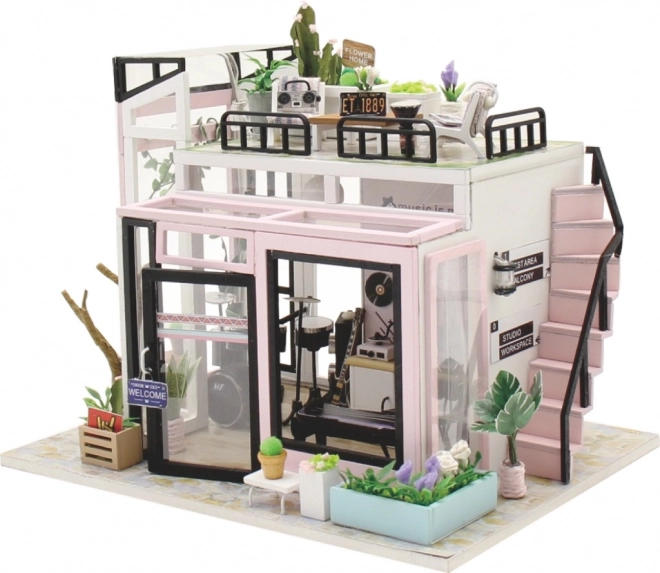 Miniature Dollhouse Musical Studio