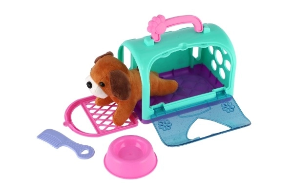 Doggy in a Transport Box with Accessories