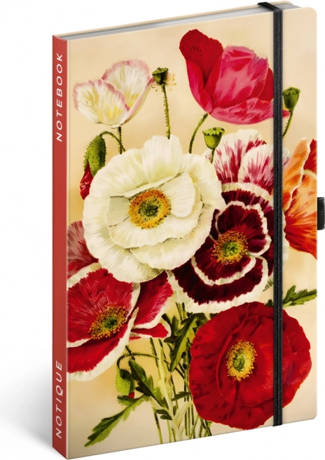 Carnet Notique Coquelicots par Kateřina Winterová, ligné 13 x 21 cm