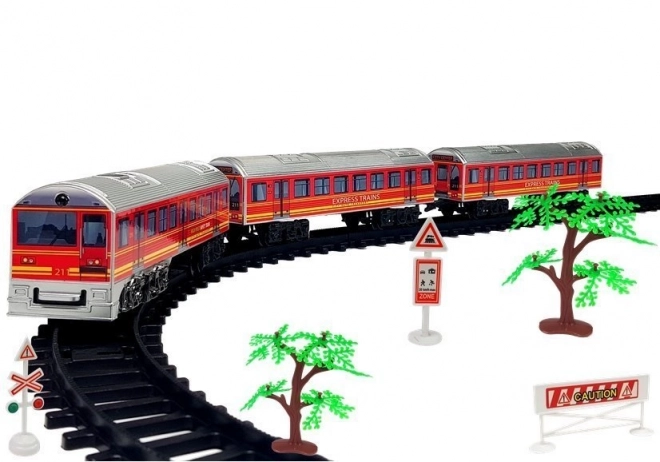 Battery Powered Train Set with 28 Pieces