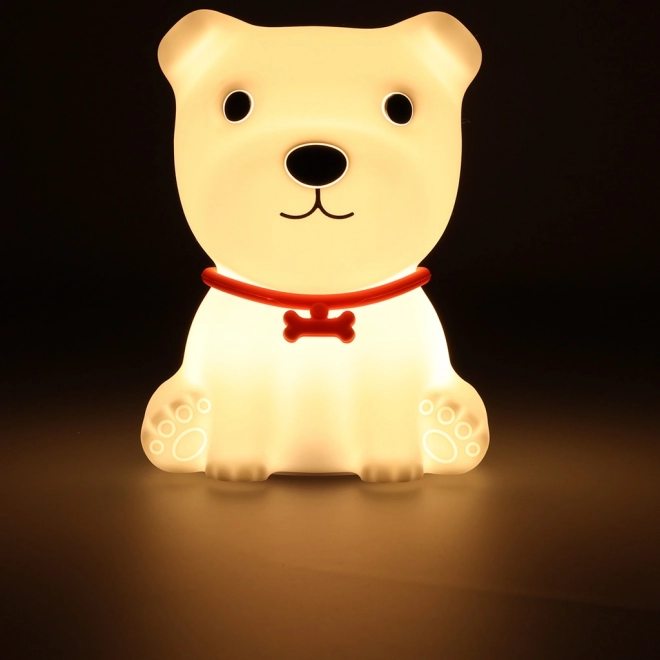 Silicone Night Light for Kids - White Puppy