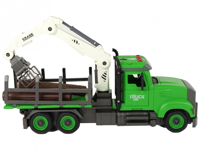 Green Timber Transport Vehicle