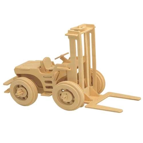 Woodcraft wooden 3D puzzle forklift