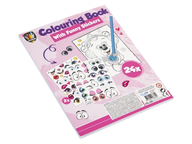 Coloring Book with Stickers Blue