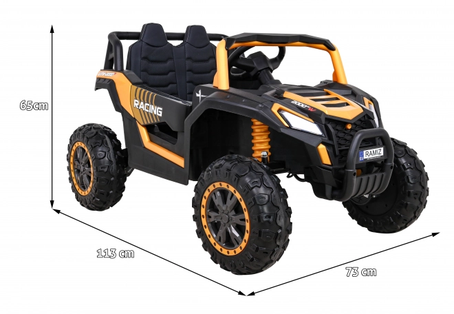 Buggy UTV 2000M samochód wyścigowy z baterią + dźwięki MP3, światła + pilot + start wolny – Złoty