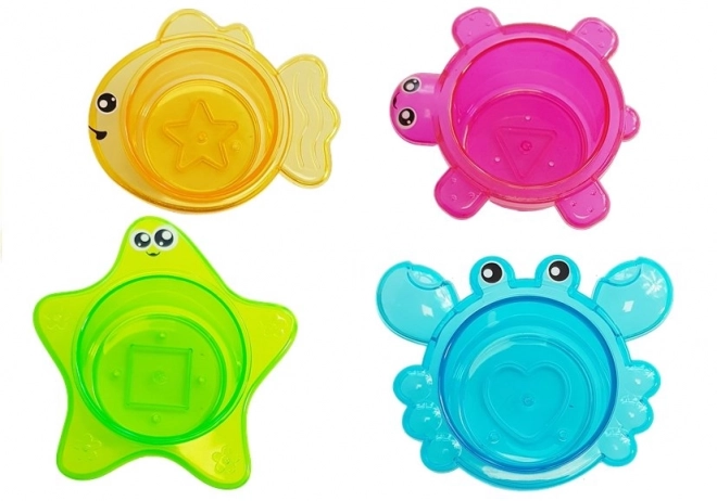 Fun Bath Toys - Turtle and Sea Creatures Set