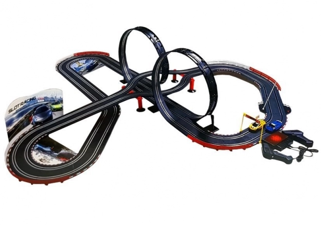 Large Racing Track with Dual Loops and Remote Control Cars