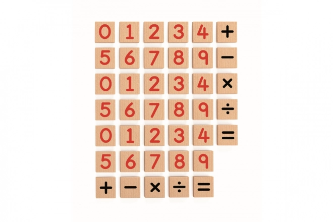 Wooden Magnetic Numbers Set