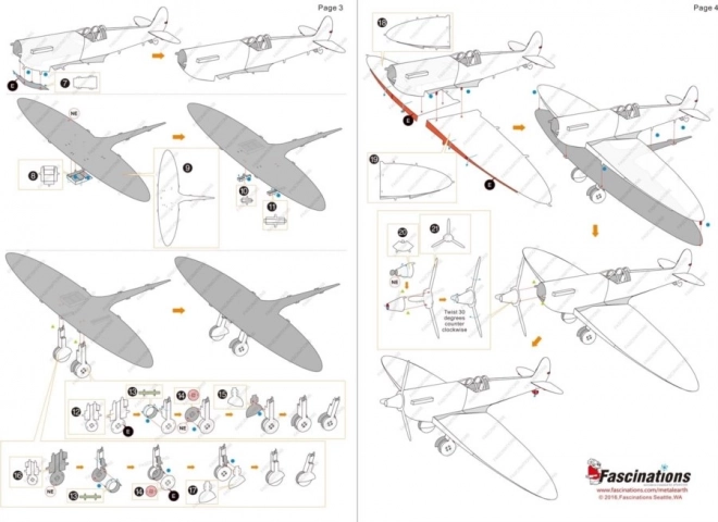 Metal Earth 3D Puzzle Supermarine Spitfire