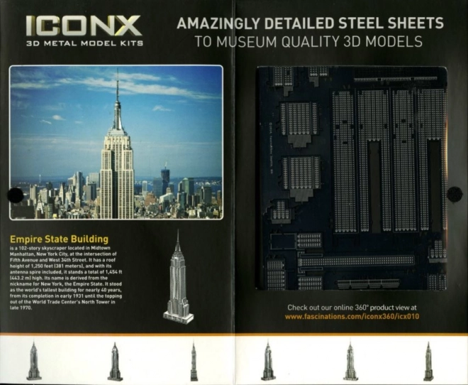 3D metalen model Empire State Building METAL EARTH
