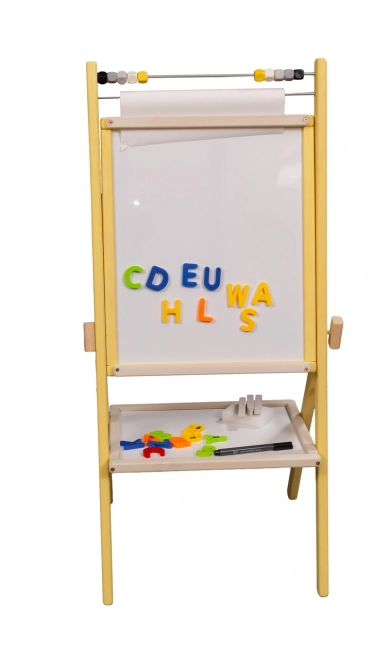 Children's Magnetic and Chalk Board with Abacus