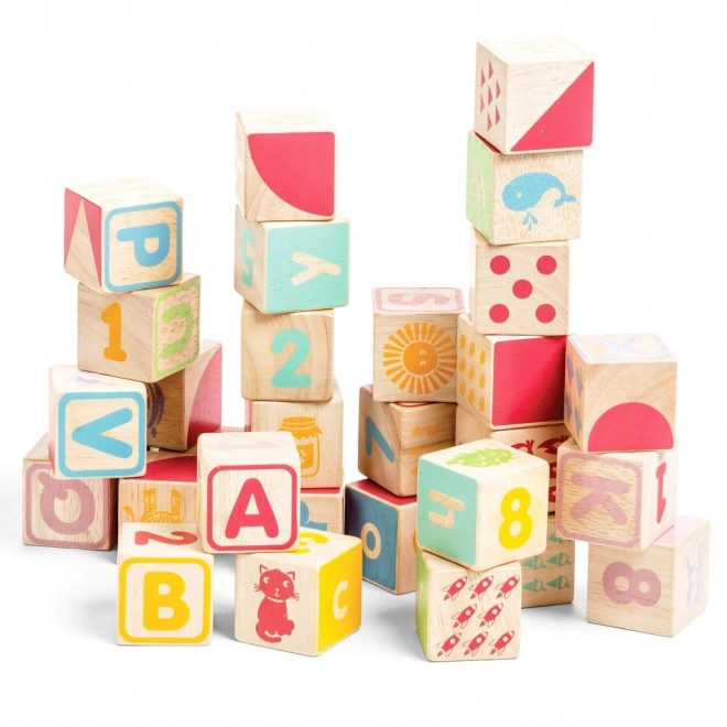 Multifunctional Wooden Alphabet Blocks by Le Toy Van