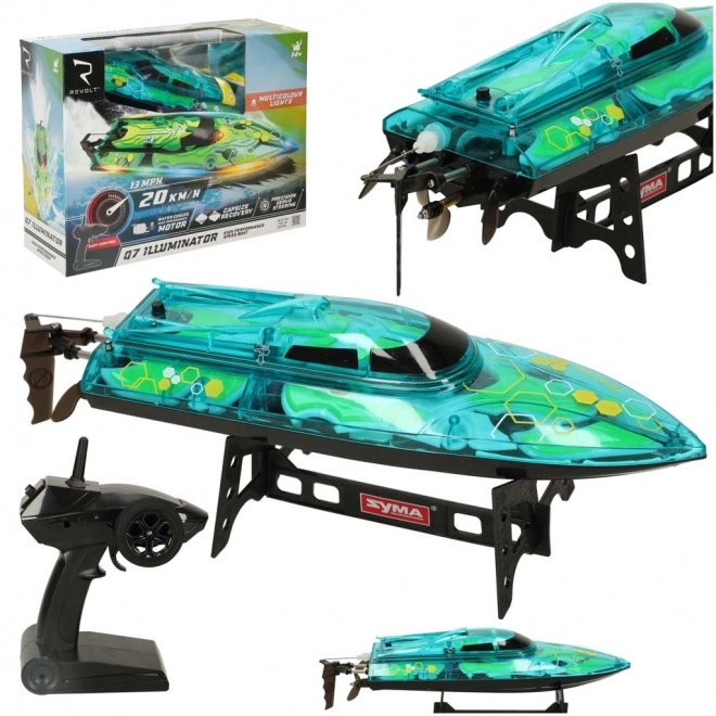 Remote Controlled Boat Revolt Illuminator Green