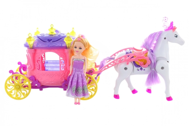 Horse and Carriage Set with Doll